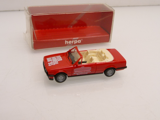 Herpa H0 BMW E30 Cabriolet rot Inter Modellbau 95 wie neu in OVP