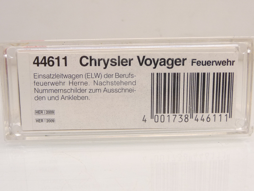 Busch 44611 H0 Chrysler Voyager der Berufsfeuerwehr Herne wie NEU in OVP