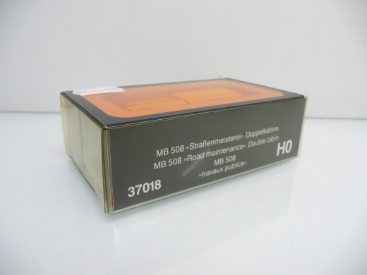 Preiser 37018 H0 MB L 508 Doppelkabine Straßenmeisterei Kommunal orange