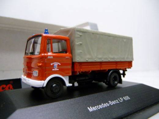 MB LP 608 Pr/Plane Feuerwehr Oberhausen Schuco 1:87