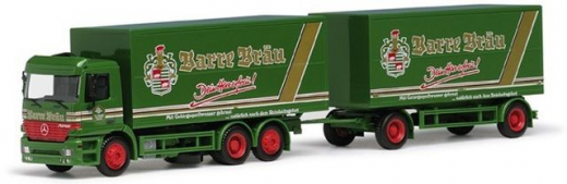 Herpa H0 188630 Mercedes Benz Actros S, Getränkekofferhängerzug