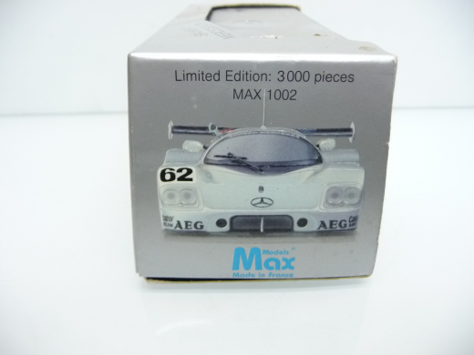 Max Models 1:43 1002 Mercedes Benz C 9 Silberpfeil 1989 NR 62 World Champion