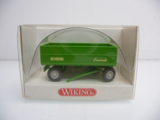 Wiking H0 388 01 17 Landwirtschaftlicher Anhänger in grün KRONE Emsland Neuwertig in OVP