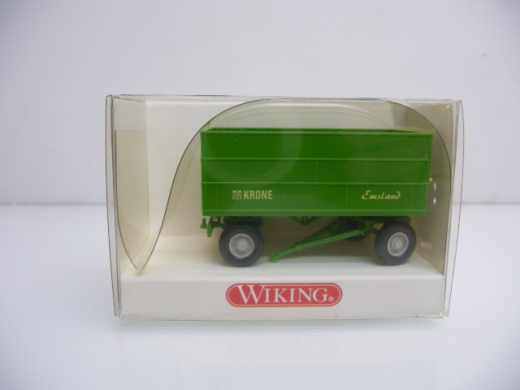 Wiking H0 388 40 17 Landwirtschaftlicher Anhänger in grün Neuwertig in OVP