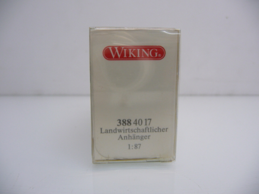 Wiking H0 388 40 17 Landwirtschaftlicher Anhänger in grün Neuwertig in OVP