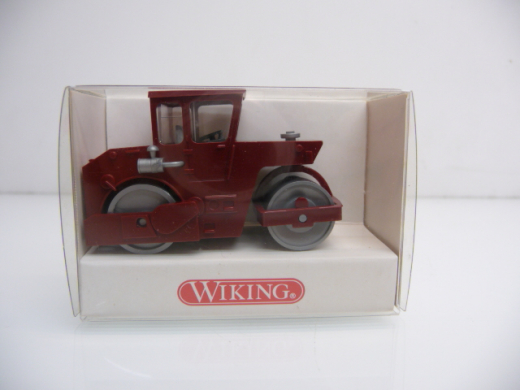 Wiking H0 650 02 20 Straßenwalze in braun Neuwertig in OVP
