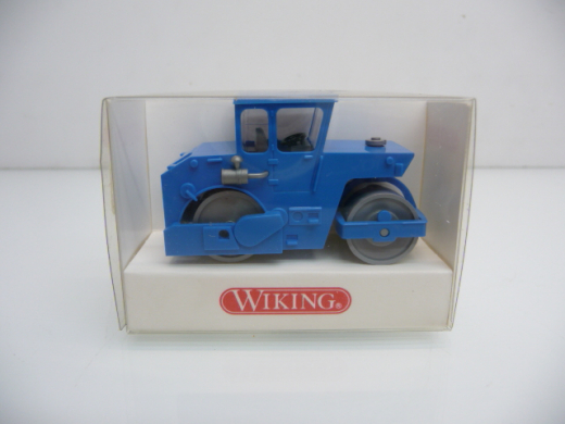 Wiking H0 650 03 20 Straßenwalze in blau Neuwertig in OVP