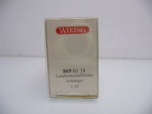 Wiking H0 869 01 18 Landwirtschaftlicher Anhänger in grau Neuwertig in OVP