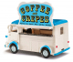 Busch 41926 H0 Citroen H - Coffe and Crepes - Verkaufswagen + Werbeschild