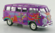 Maisto 1:24 MAI32301P VW T1 Samba Bus, lila/Dekor, Hippie Line