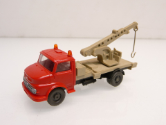 Wiking 632 3B H0 Mercedes-Benz L 1413 Kurzhauber Auto-Kran rot Bj ca 1971