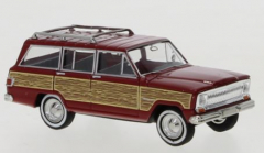 Brekina 19872 Jeep Wagoneer B, dunkelrot, Woody, 1968