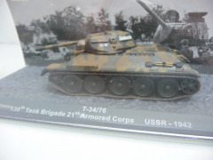T-34/76 130th Tank Brigade 21st Armored Corps USSR 1942 - De Agostini 1:72