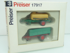 Preiser H0 17917 Doppelset 2 Einachsanhänger