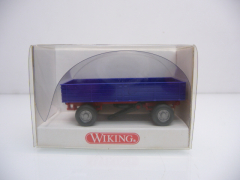 Wiking H0 879 01 13 Landwirtschaftlicher Anhänger in blau Neuwertig in OVP