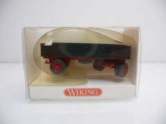 Wiking H0 879 03 13 Landwirtschaftlicher Anhänger in grau Neuwertig in OVP
